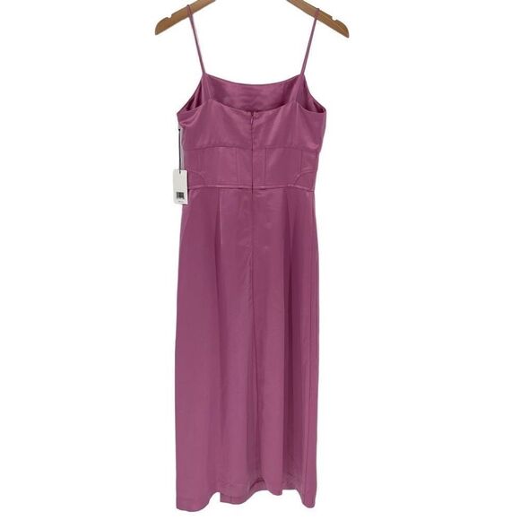 Jason Wu Sleeveless Corset Satin Slip Midi Dress Barbiecore Women Small Pink - Picture 2 of 8